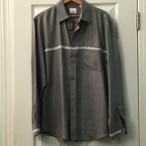 Burberry Gray Men's Shirt - Picture 1 of 2